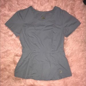 Jaanuu Peplum Graphite Top